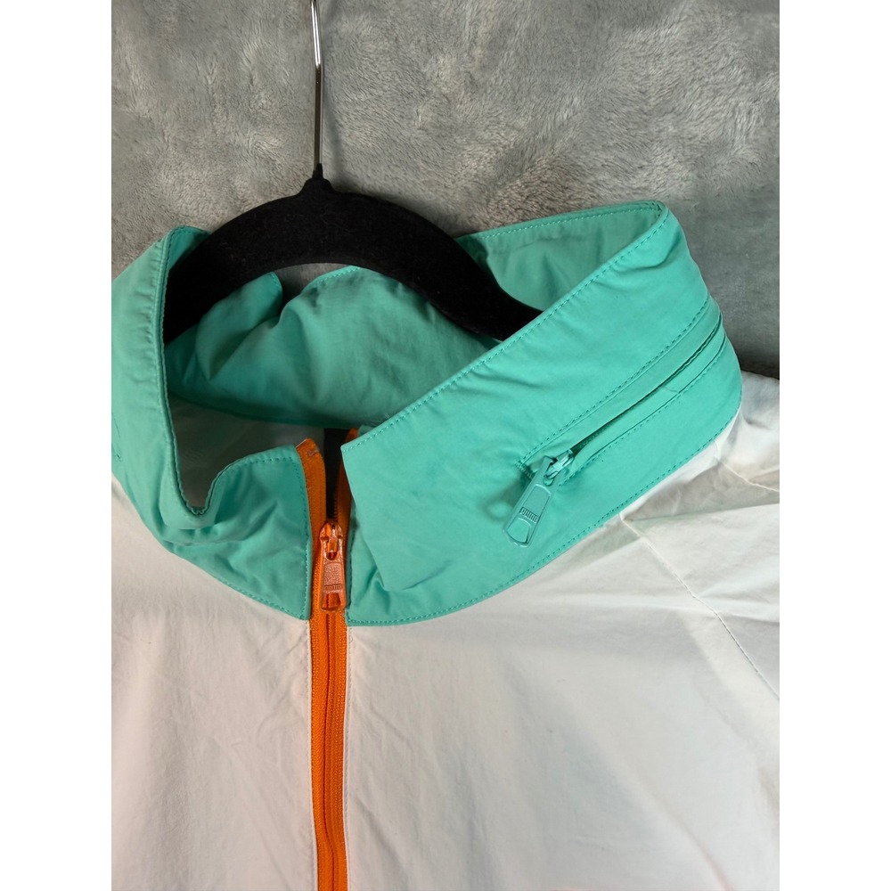 PUMA Hoops Scooby Doo Jacket Mens XL White Teal Orange Half Zip Windbreaker NWT - Picture 10 of 14
